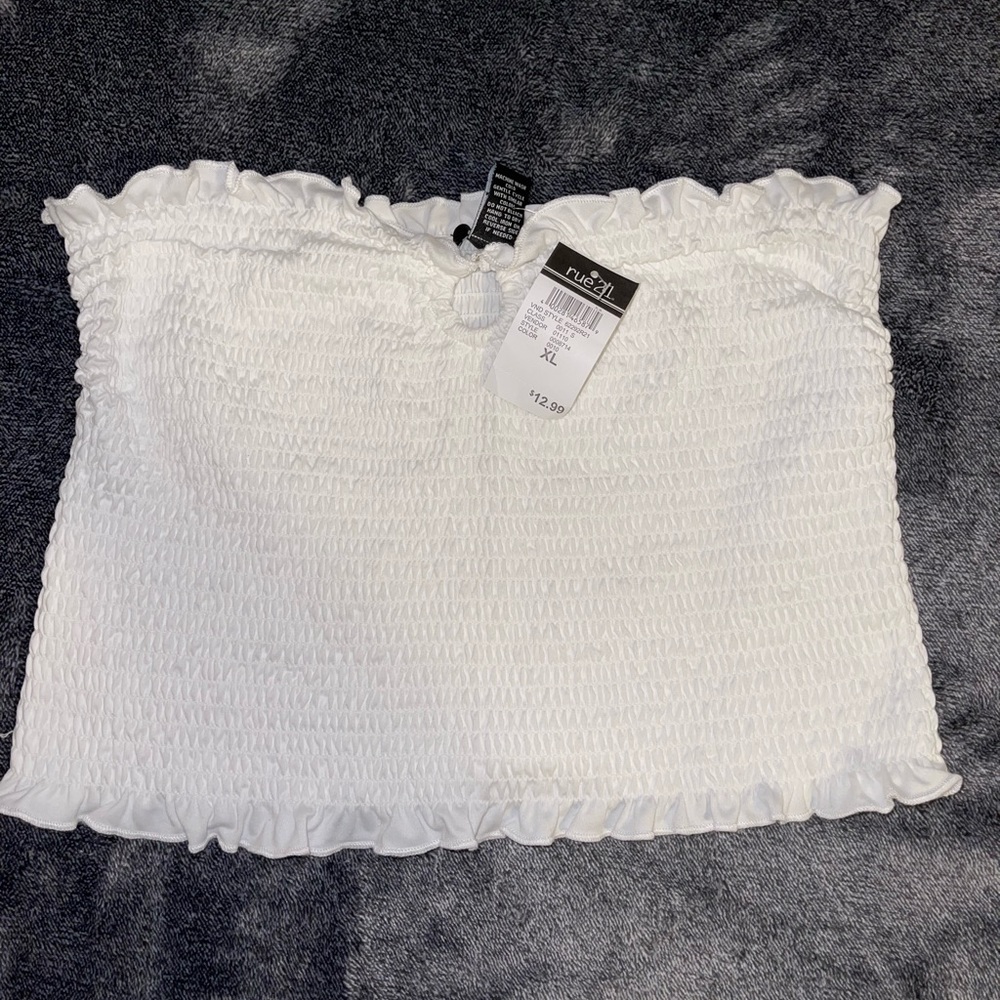 Brand new white tube top